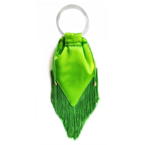 peridot -bolso mano verde lima flecos scilla cariddi